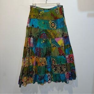 Bila Colorful Patchwork Maxi Skirt